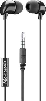 Zdjęcie produktu dla Music Sound 8018080359781, Przewodowa, Połączenia/muzyka, 24 g, Zestaw słuchawkowy, Czarny