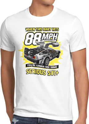 Produktbild von style3 88mph T-Shirt Herren zukunft delorean zeitreise