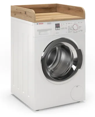 Produktbild von regalik Arbeitsplatte für Waschmaschine 12x60x60 cm – Wasserabweisende Abdeckung für Waschmaschine, mehr Ablagefläche im Waschraum, Eiche Evoke