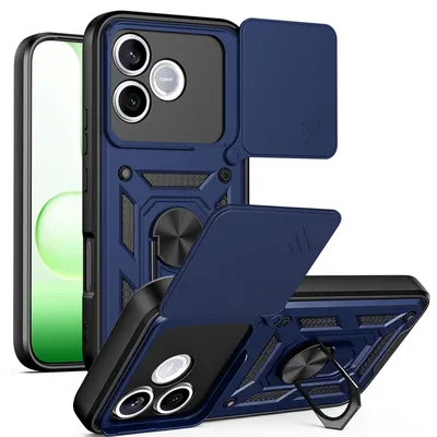 Produktbild von Outdoor Hülle für Honor 600 Lite Handyhülle mit Kameraschutz Ringhalter Blau