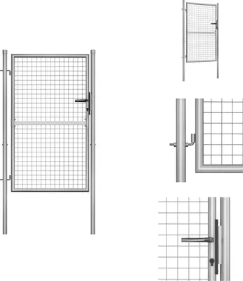 Produktbild von vidaXL Gartentor Verzinkter Stahl 105x175 cm Silbern - Gartentore