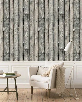 Produktbild von Grau-weißer Vinyl-Wandbehang - dekorative Wandverkleidung - 10 m