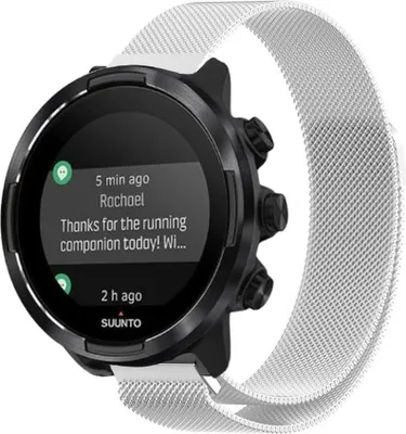 Produktbild von Strap-It Suunto 9 (Baro) Milanese Armband (Silber)