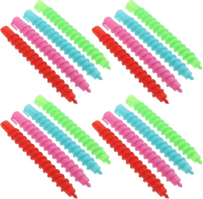 Produktbild von 60 Spiral-Dauerwellenstäbe und Lockenwickler aus Kunststoff mit Hohlkern für verschiedene Haarstylingtechniken und langes Haar, Farbe zufällig