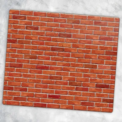 Produktbild von Glas-Herdabdeckplatten Glaskeramikkochfeld-Abdeckung Spritzschutz Glas 60 cm x 52 cm - Rote Backsteinmauer Ziegelstein