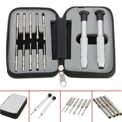 Produktbild von Brillen Reparatur Set Kreuzschlitz Schraubenzieher Mutternschlüssel für Brille