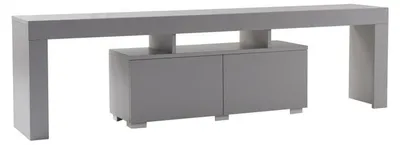 Image de Meuble TV Banc TV gris L 180 cm, rangements, style moderne