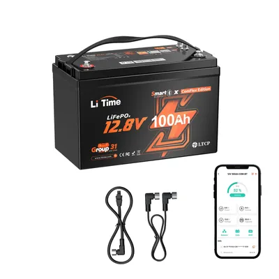 Image de Batterie Smart ComFlex 12 V 100 Ah avec Bluetooth et communication Victron Stockage d'électricité pour installation photovoltaïque de camping-car
