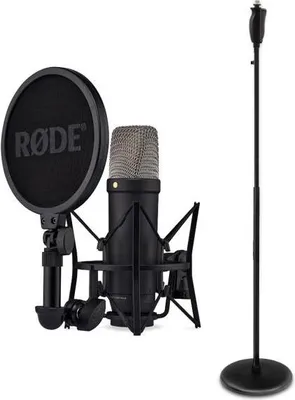 Produktbild von Rode Studio-Mikrofon NT1 5th Gen Schwarz mit Einhand-Mikrofonständer