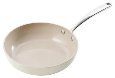 Immagine prodotto di Padella antiaderente in Vetroceramica, diametro 24 cm, adatta per induzione, forno e lavastoviglie, color beige