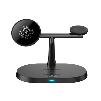 Immagine prodotto di Caricabatterie wireless Maxlife 3 in 1, 15 W - Nero