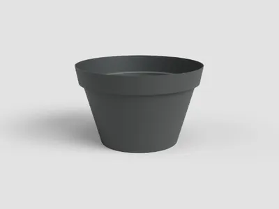 Obrázek produktu pro Artevasi Květináč CAPRI, 18 cm, plast, tmavě šedá