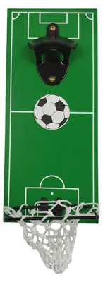 Produktbild von Fußball Flaschenöffner auf Holzbrett