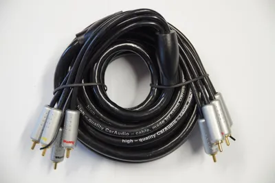 Produktbild von Hama Cartec Black Line Chinchkabel 5m OFC Kupfer Chinch Kabel 4x4