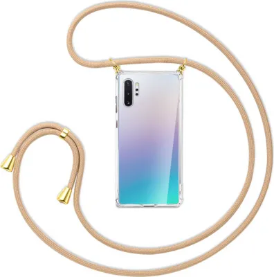 Produktbild von Handykette Backcover-Schutzhülle mit Band (Metall goldfarben) für Samsung Galaxy Note 10 Plus - beige