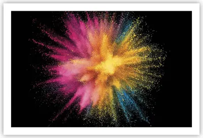 Produktbild von Poster - Poster ohne Rahmen - Bunt Staub Explosion - 91,5x61 cm - Wand Bild - Wanddeko - Wandbilder - Kunstposter - Wandposter - Bilder - Kunstdruck - Wanddekoration - Wandbild - P2XAA91x61-4529