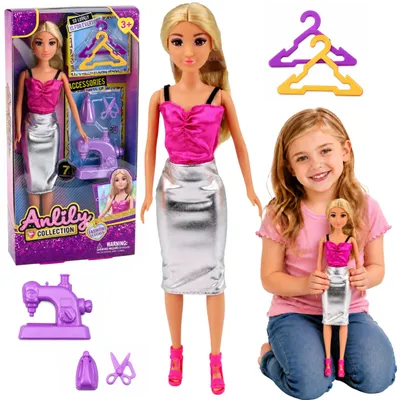 Image de Anlily Ensemble d'accessoires pour machine à coudre et vêtements de poupée