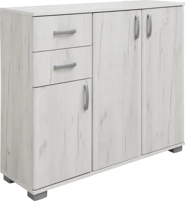 Produktbild von Kommode Camprodon 12, Farbe: Eiche Weiß - 95 x 113 x 37 cm (H x B x T)
