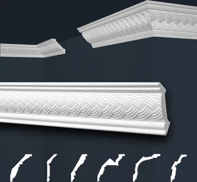 Produktbild von Marbet Deckenleisten weiß Sparpaket aus Styropor EPS - Stuckleisten gemustert, im traditionellen Design - (40 Meter B-09) Stuck Winkelleisten Wandleisten