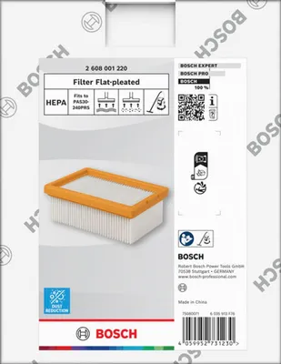 Image de Filtre HEPA plissé plat pour BOSCH PAS 30-240 PRS
