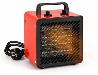 Image de Ikodm, radiateur électrique de 2000W avec thermostat, 3 niveaux de puissance, protection contre la surchauffe, couleur rouge, Image générée par une IA