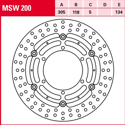 Produktbild von TRW Bremsscheibe Allround schwimmend MSW200 R850R BMW259