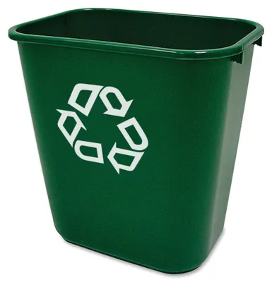 Produktbild von Rubbermaid Commercial Products FG295606GRN Plastic Resin Deskside Recycling Can,