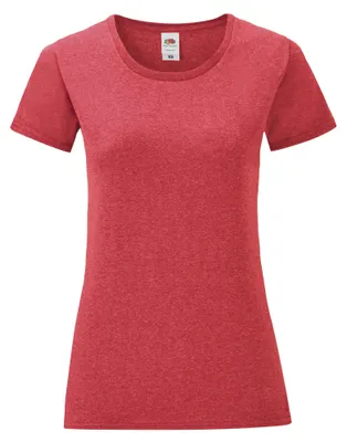 Produktbild von Fruit of the Loom - "Iconic" T-Shirt für Damen LT1500 (M) (Heide Rot)
