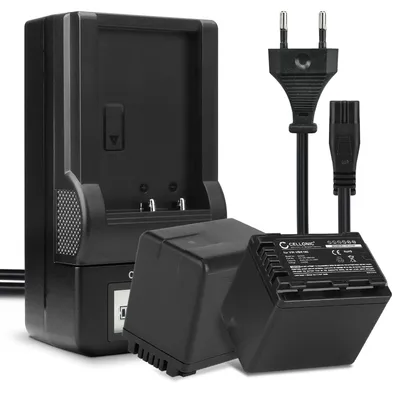Image de CELLONIC 2x Batterie pour Appareil photo Compatible avec Panasonic HC-V180, HC-V777, HC-V380, VW-VBT190 - (4040mAh, 3.7V) + Chargeur