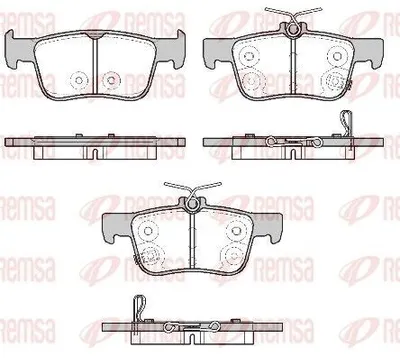 Produktbild von REMSA Bremsbeläge Satz Hinten Bremsklötze für HONDA Accord X Limousine (CV) 1551.20