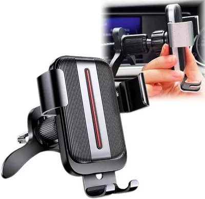 Produktbild von Handyhalterung für das Auto - Smartphone-Halterung - Sichere Navigation - Halterung mit Gravitationsmechanismus - Universell - Schwarz