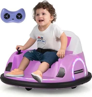 Produktbild von GOPLUS Elektrisches Kinderfahrzeug, Autoscooter mit LEDs, drahtlosem Anschluss, Musik & Soundeffekten, Spielzeugauto für Kinder ab 18 Monaten