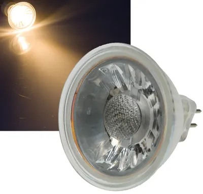 Obrázek produktu pro ChiliTec LED reflektor MR16 H50 COB 1 COB, 3000k, 400lm, 12V/5W, teplá bílá