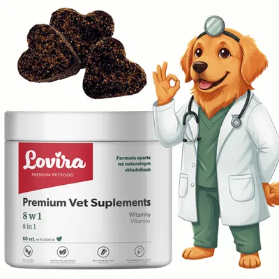 Zdjęcie produktu dla SUPLEMENTY dla PSA 8 W 1 kompleks WITAMIN 60 smaczków KOLAGEN PROBIOTYKI