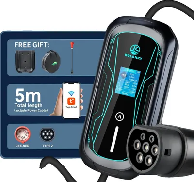 Obrázek produktu pro Nabíječka pro elektromobily, ovládání pomocí aplikace WiFi, nastavitelný proud, TYPE2