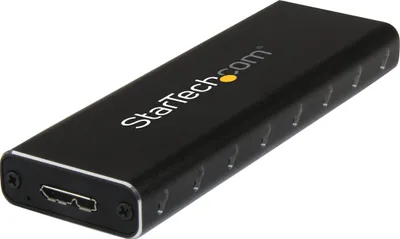 Produktbild von StarTech.com Externes M.2 SATA / SSD Festplattengehäuse - USB 3.0 mit UASP - NGFF Gehäuse - Speichergehäuse - M.2 - SATA 6Gb/s - USB 3.0 - Schwarz
