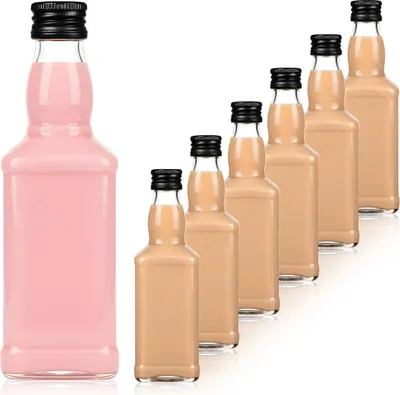 Zdjęcie produktu dla SUPERBUTELKI - 10x Butelka szklana Daniels 50 ml na nalewki, wódkę, bimber, soki