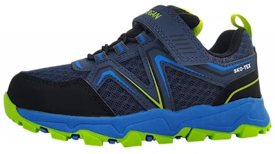 Immagine prodotto di Skogan Saari: Scarpe da bambino, scarpe basse, modello con chiusura a velcro, scarpe da trekking, colore blu, adatte al tempo libero