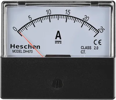 Rechteckiger Ampèremeter Tester DC 0-25A