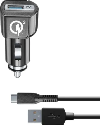 Image de Cellularline USB Car Charger Kit 18W - USB-C - Huawei, Xiaomi, Wiko, Asus and other smartphone