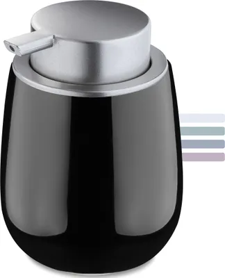 Produktbild von KADAX Seifenspender "Cervia", Flüssigseifenspender mit Pumpe, Schwarz, 12,5 cm