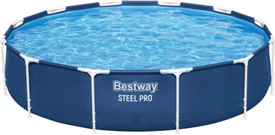 Produktbild von Bestway® Steel Pro™ Frame Pool ohne Pumpe Ø 366 x 76 cm, dunkelblau, rund