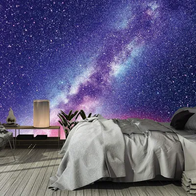 Produktbild von Fototapete 3D Sterne Galaxie Kosmos 366x254 cm mit Kleber Schlafzimmer Wohnzimmer