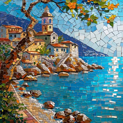 Image de Affiche 40 x 40 cm Puzzle mosaïque