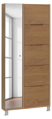 Produktbild von home24 Furnierter Schuhschrank mit Spiegeltür