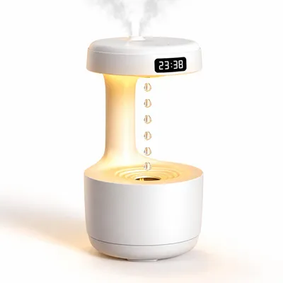 Produktbild von Luftbefeuchter, Aroma Diffuser, 600ml Elektrisch Duftlampe Öle Diffusor, Ultraschall Vernebler Raumbefeuchter, Anti-Schwerkraft-Wassertropfen