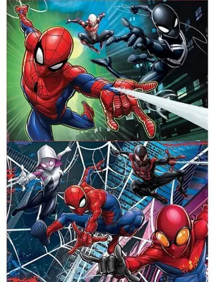 Image de 2 puzzles spiderman 100 pieces - super heros marvel spider-man educa 18101