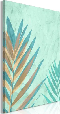 Produktbild von Vlies Leinwandbild - Subtle Exotic (1 Part) Vertical 40x60 cm Blätter b-A-0658-b-a