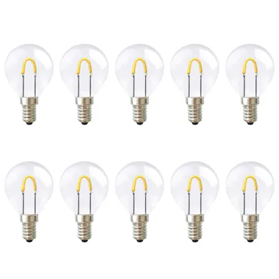 Imagen del producto de 10 X Merkur LED Curvado Filamento Gotas 1W15W E14 Claro Bolas Blanco Cálido