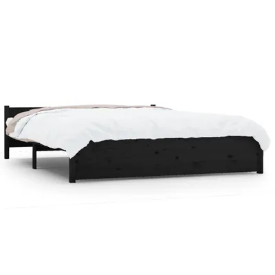 Obrázek produktu pro vidaXL Postel z masivu černá 140x190 cm